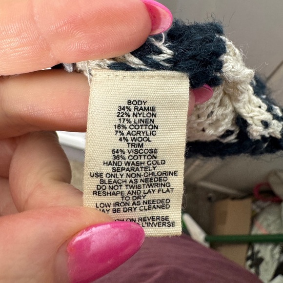 MOTH ANTHROPOLOGIE Draw The Eye Patchwork Mixed Media Vest Size S/M Ramie - Picture 7 of 9